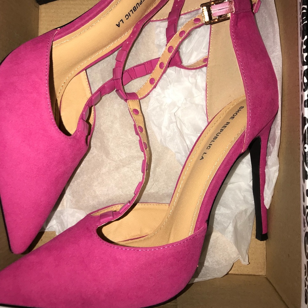 Fuchsia stiletto Heel size 10